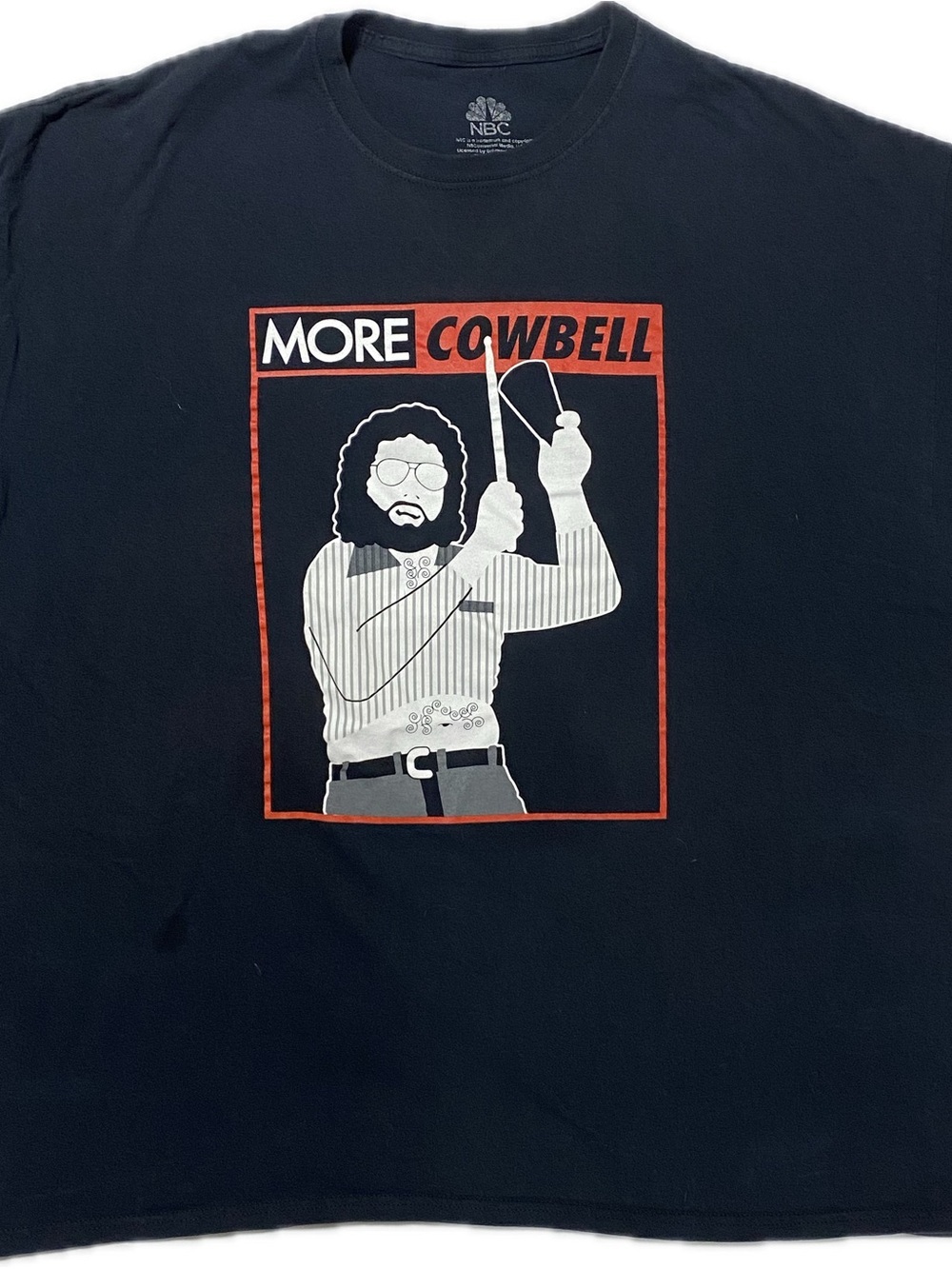 'More Cowbell' Black Graphic Short Sleeve Tee